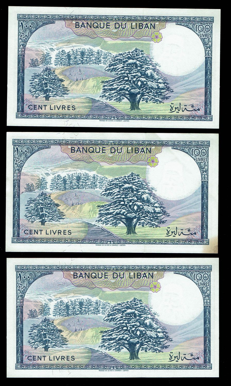 Lebanon - 1, 5, 10, 25, 50, 100, 250 Livres (Pounds) - 1960, 1968, 1978, 1968, 1983, 1988, 1978, 1977, 1978 - VF, UNC - 1 14