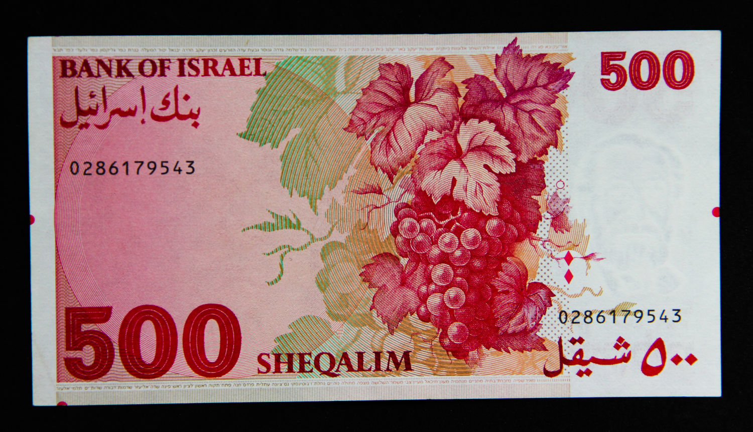 Israel - 500 sheqels 1982 - Print error. - 1 1
