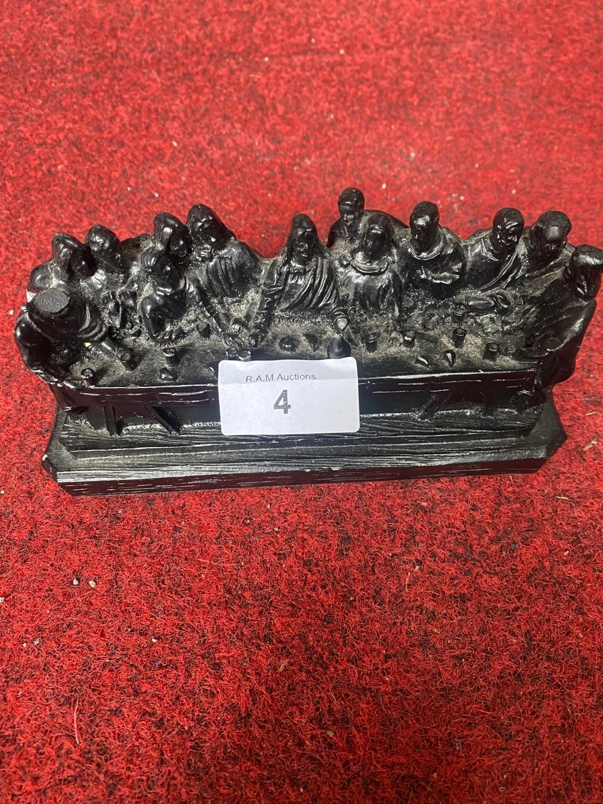 Last Supper Figure Made From Coal - 1 0