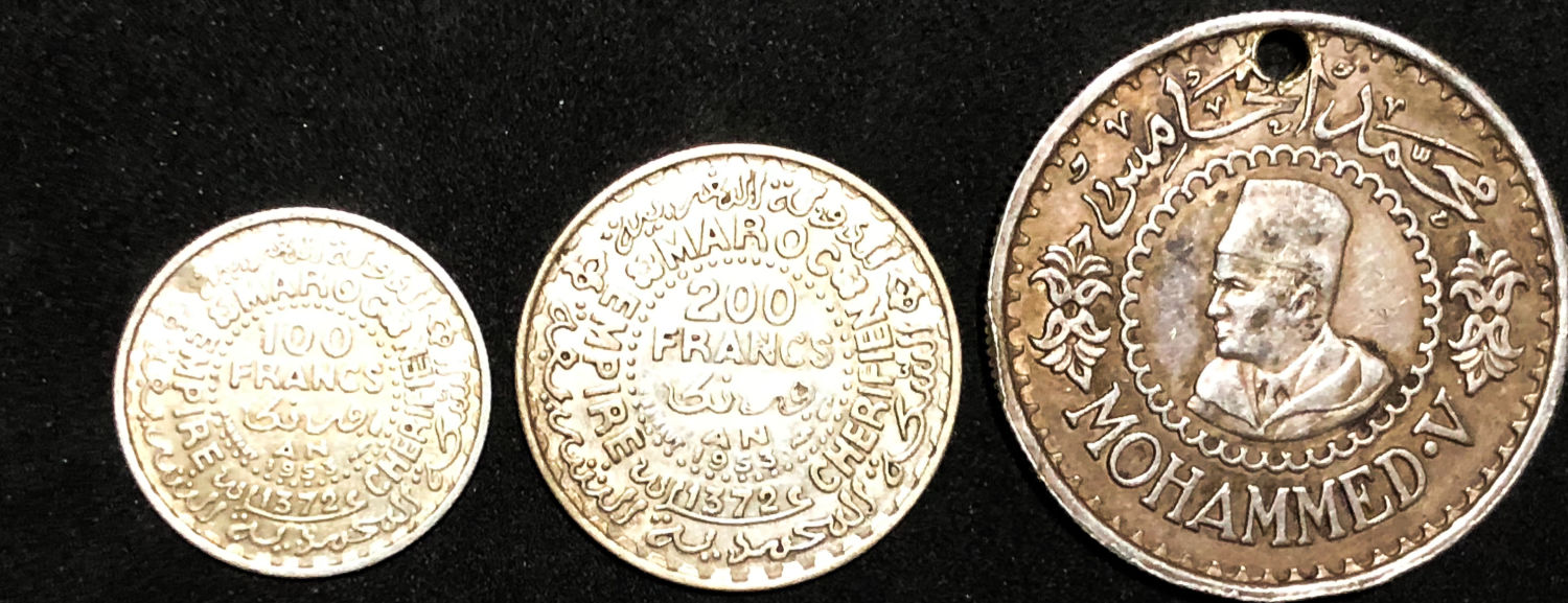 Marocco - 100, 200 and 500 france. - 1 1