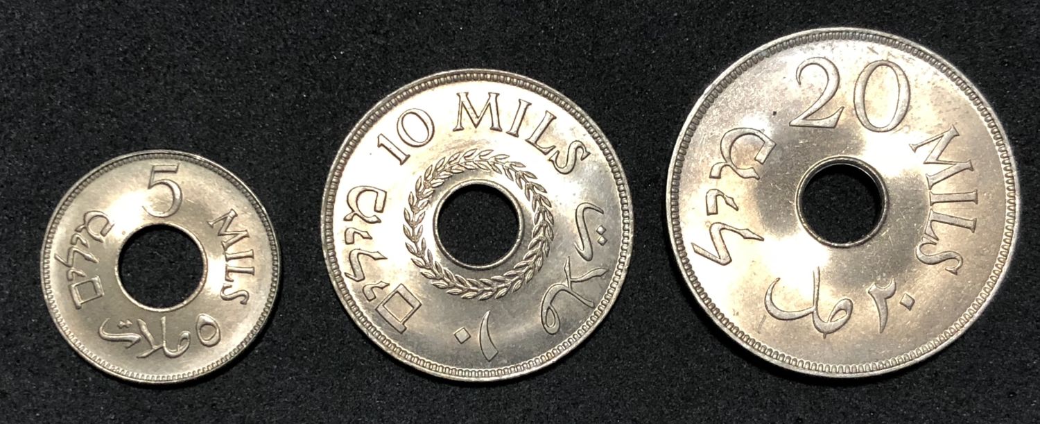 Palestine - lot 1927 coins.