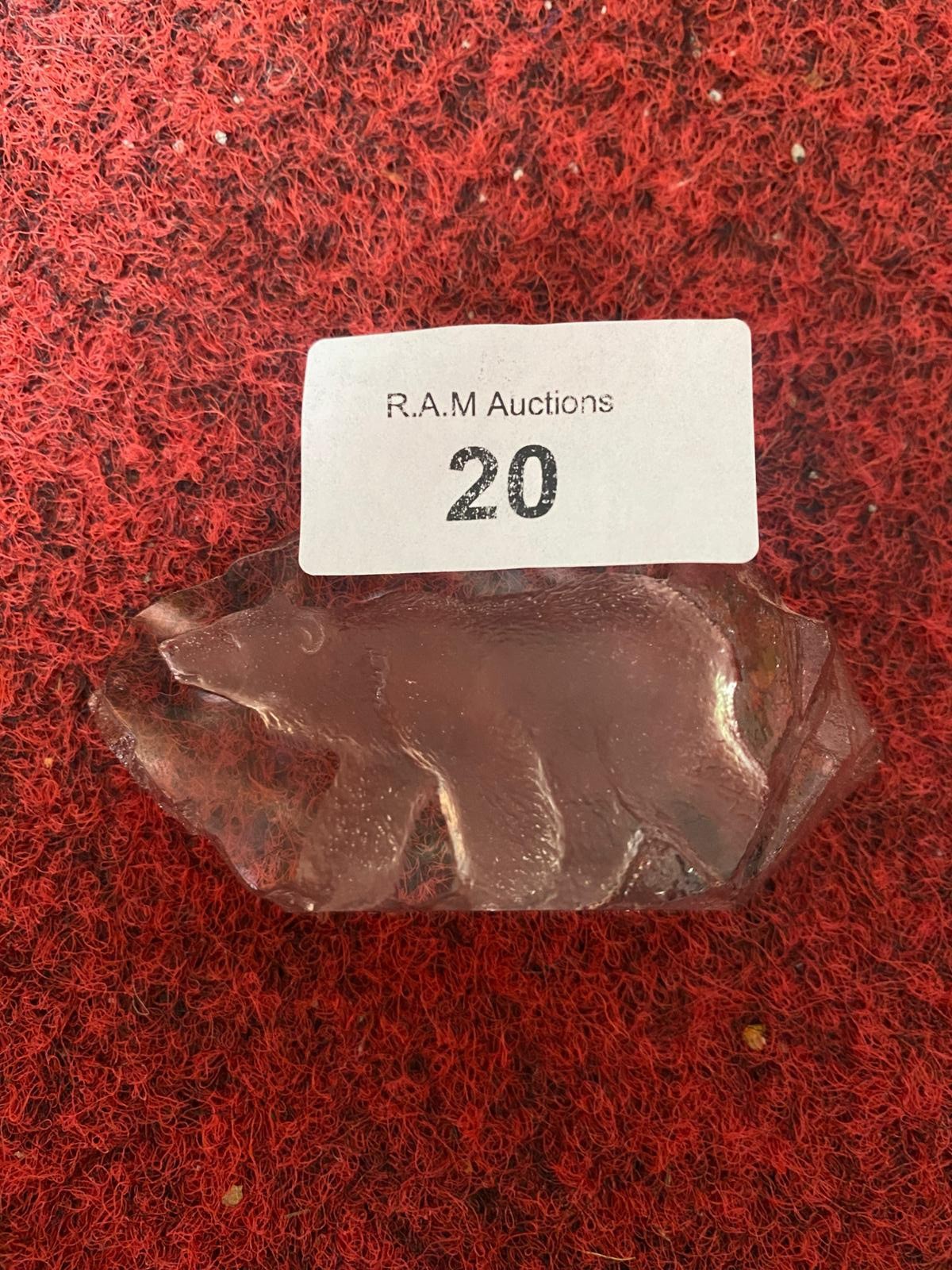 Rare Signed Polar Bear Paperweight - 1 0