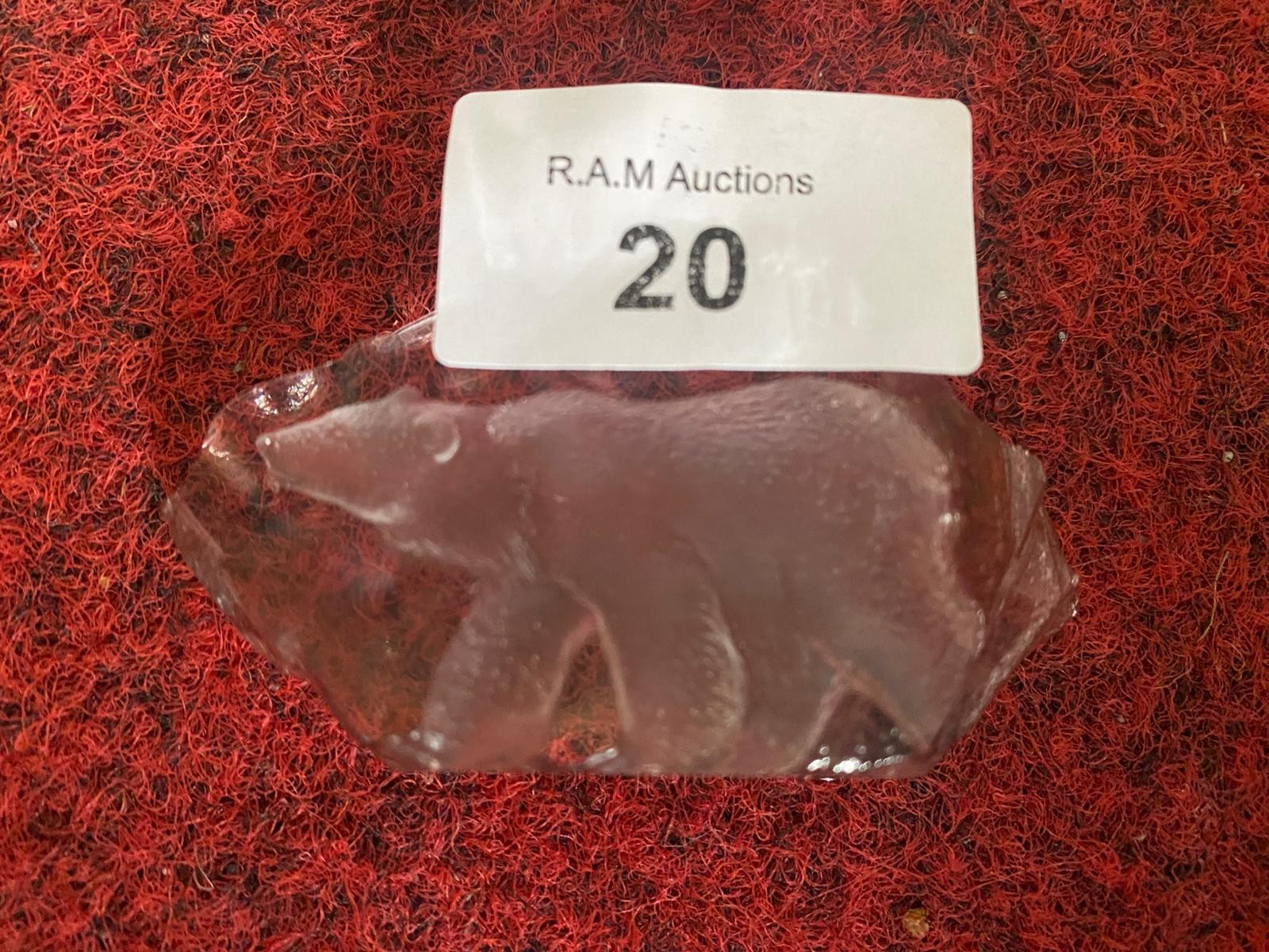 Rare Signed Polar Bear Paperweight - 1 1