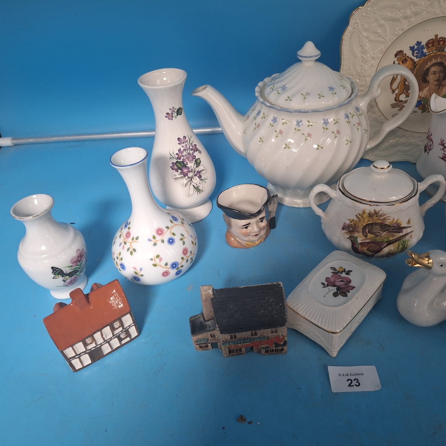 Blue Tray Of Assorted Pottery - 1 1