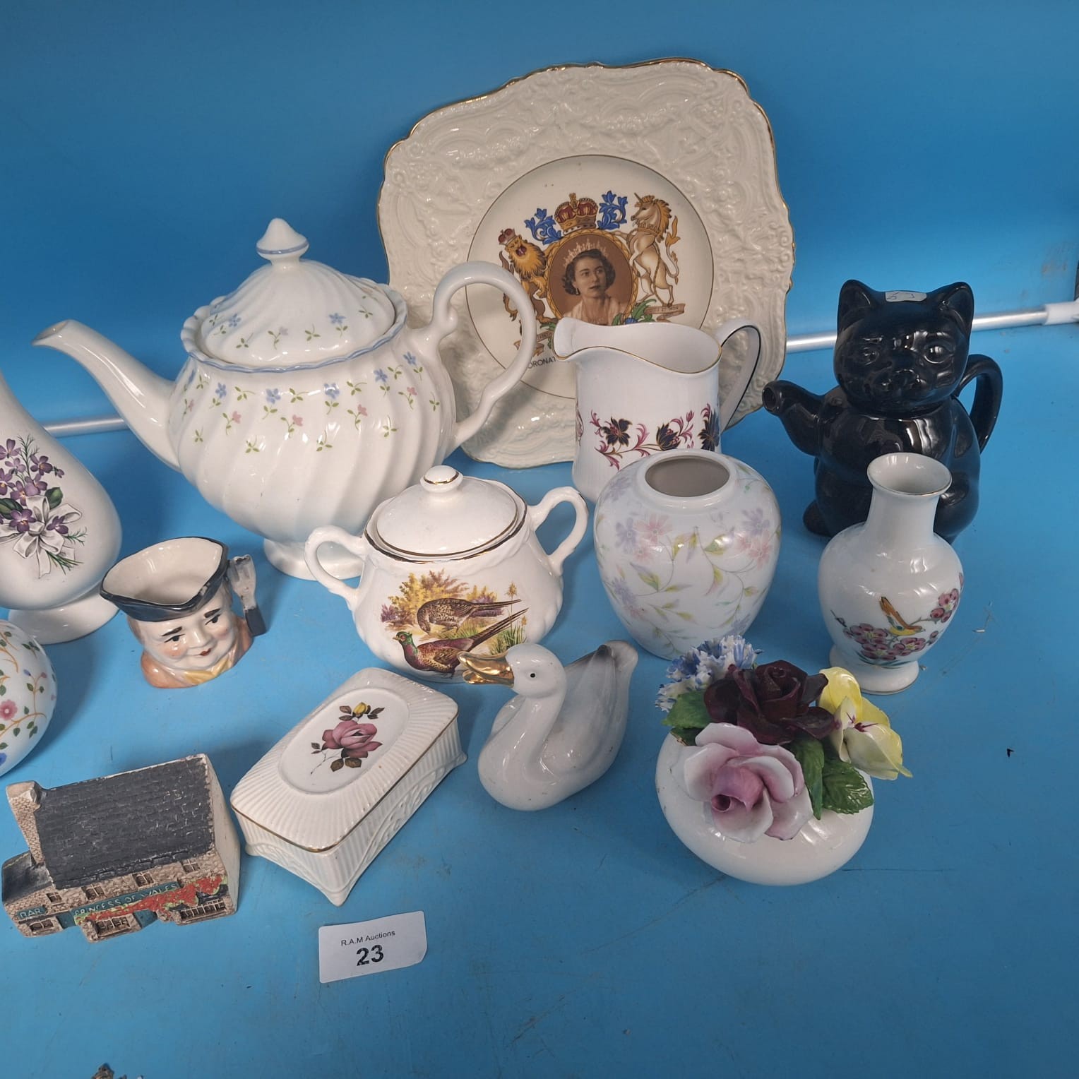 Blue Tray Of Assorted Pottery - 1 0