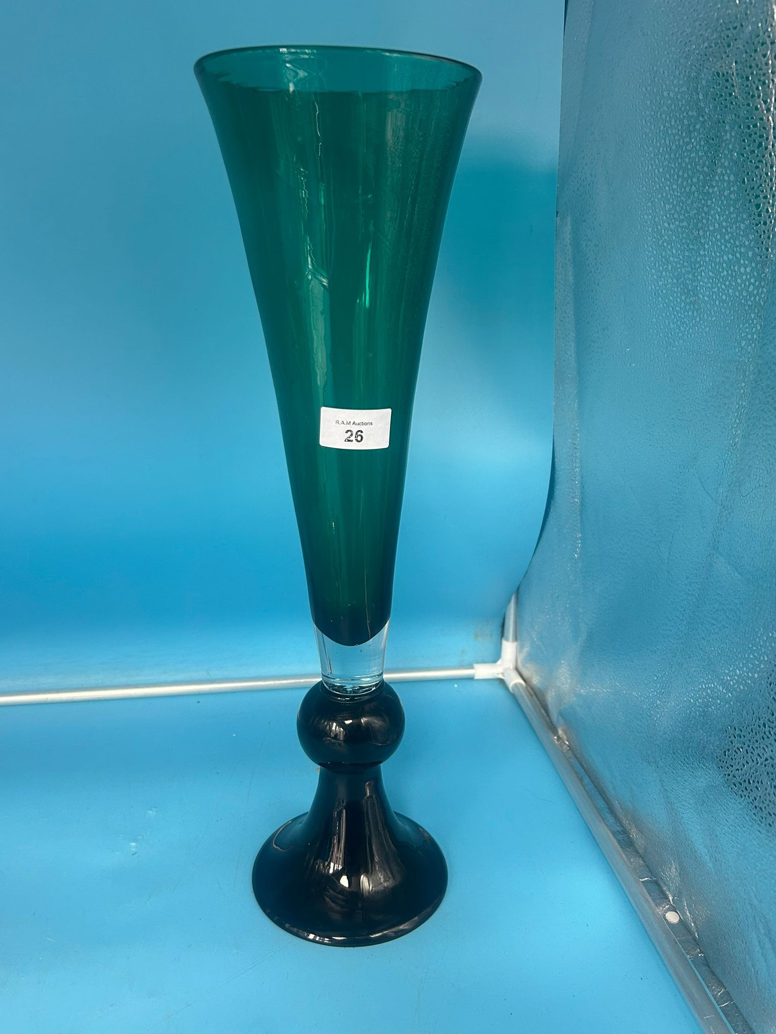 Large Green Glass Vase - 1 0