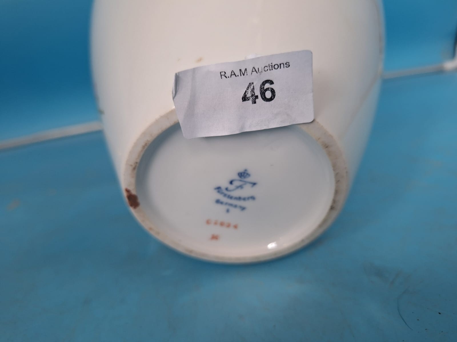 10"+ Fully Marked Furstenberger German Vase - 1 2