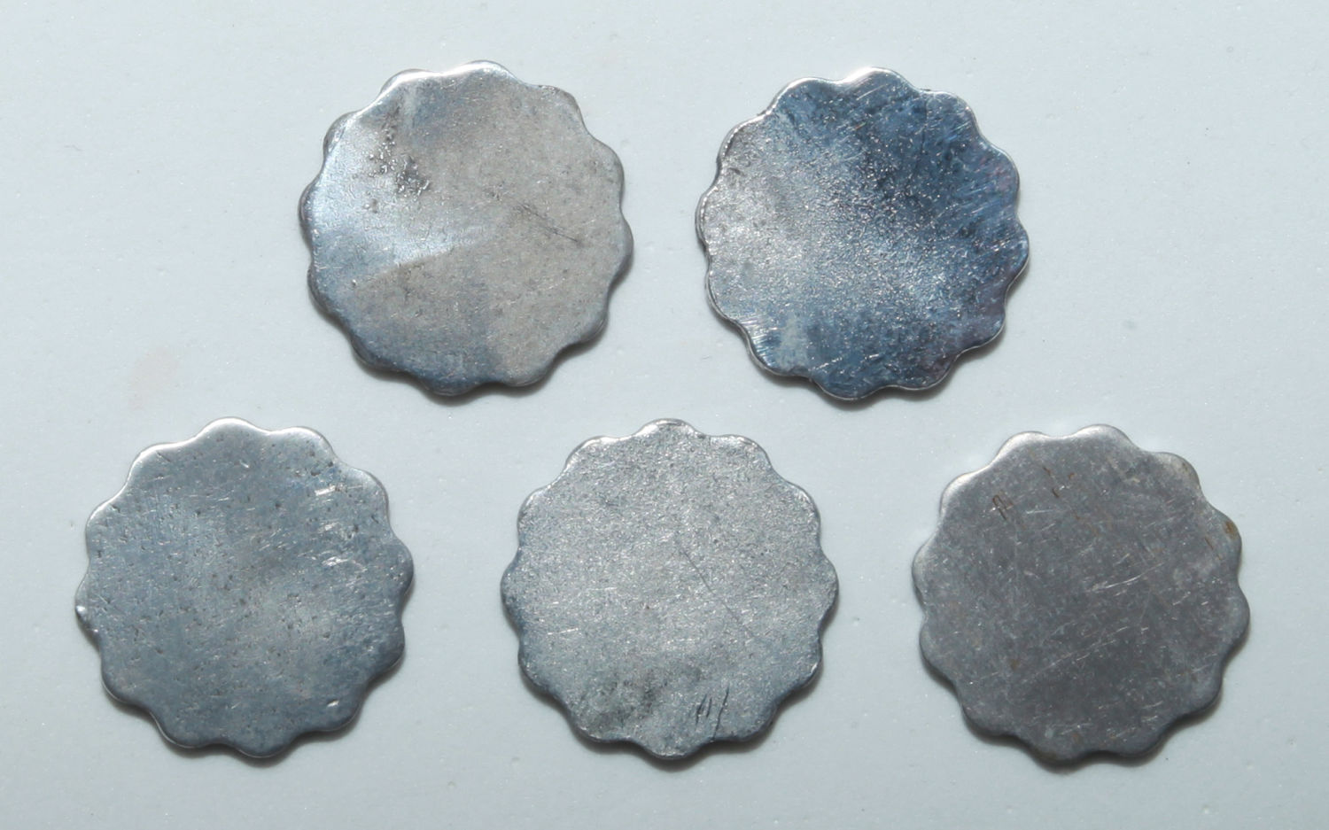 Israel - Lot of 5 coins of 1 Agora - Minting Error - without minting