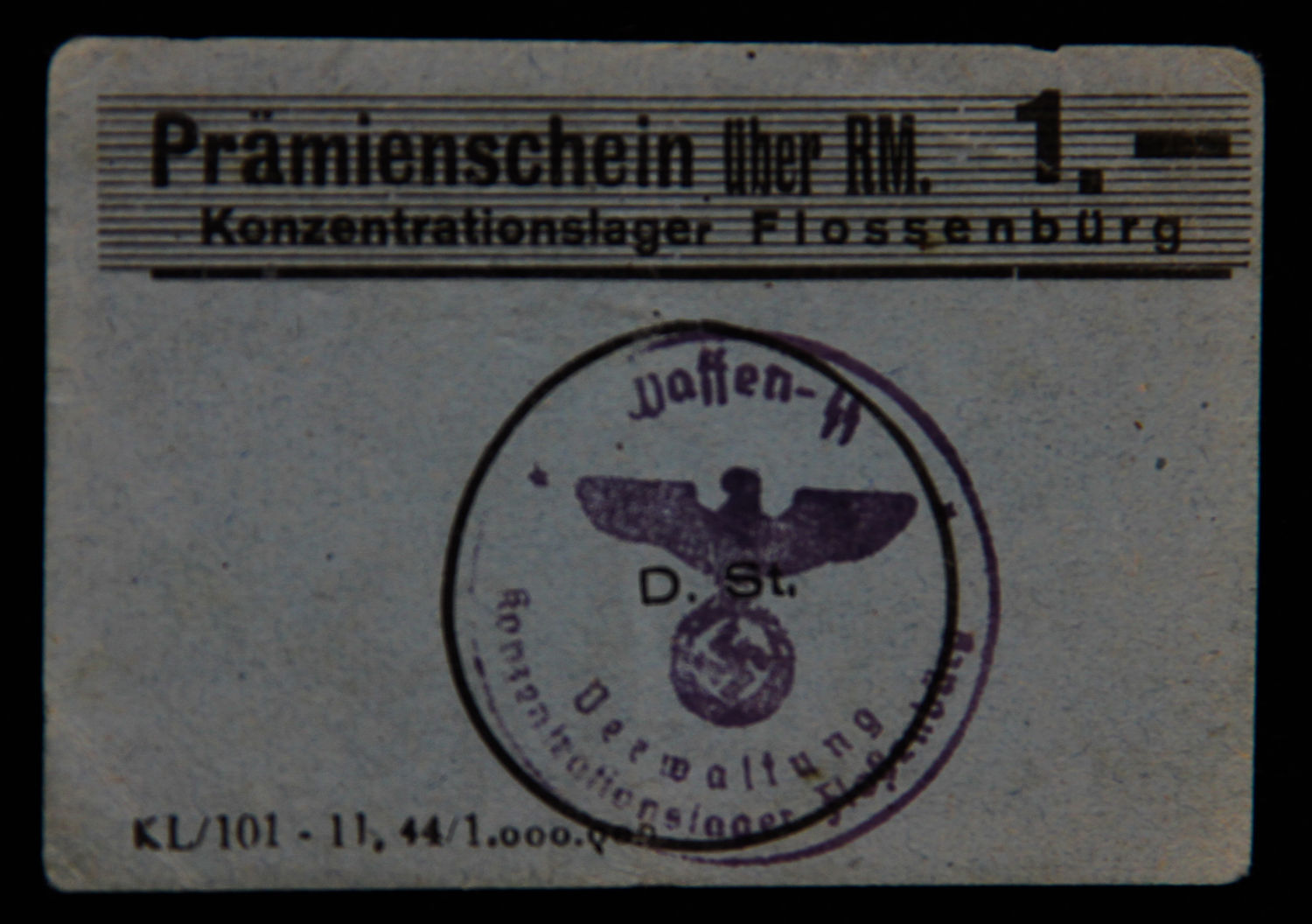 Germany - 1 mark - 1944 - Flossenburg. - 1 0