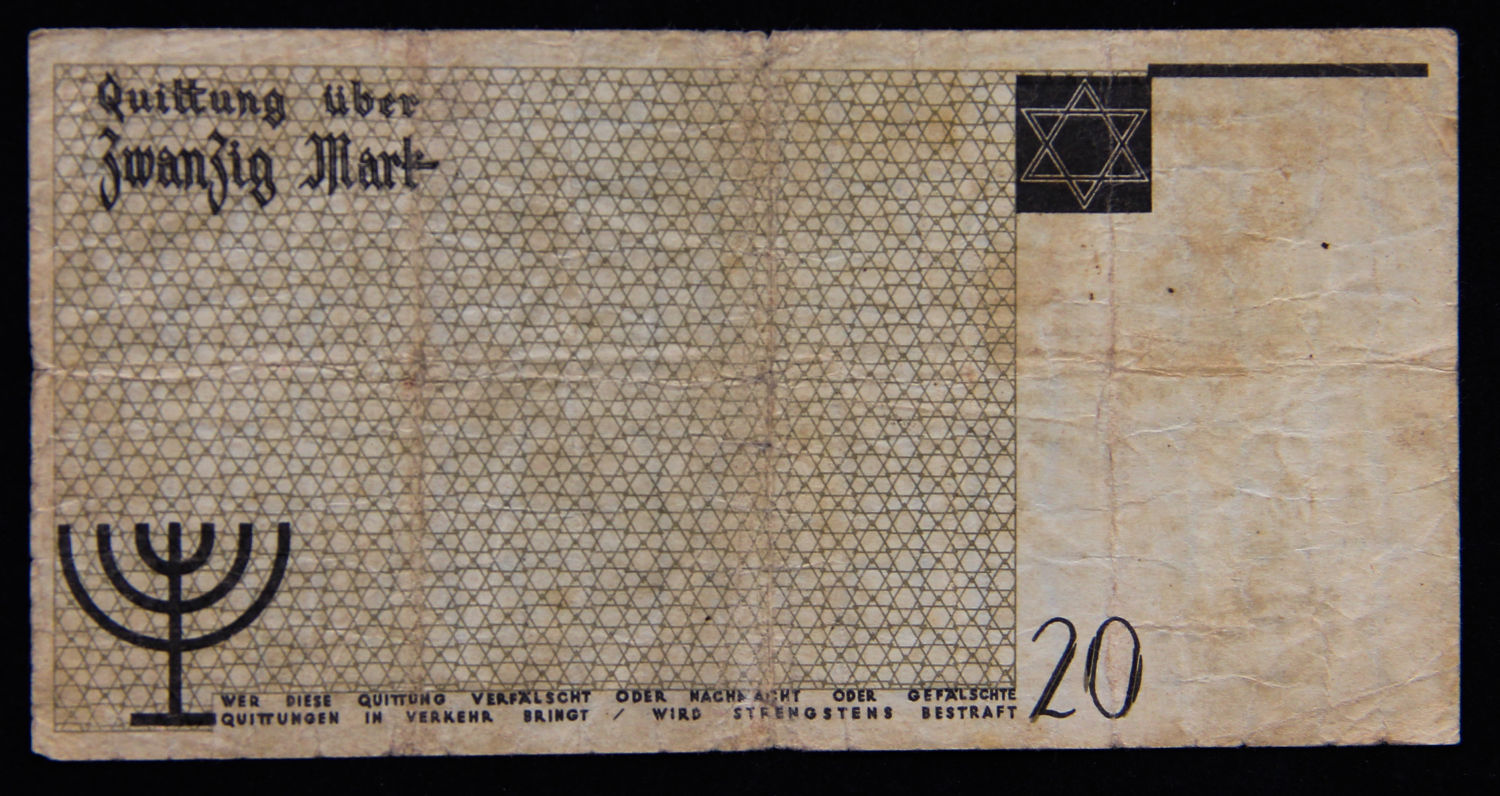Poland - 20 mark - 1940 - ghetto Lodz - with water mark. - 1 1