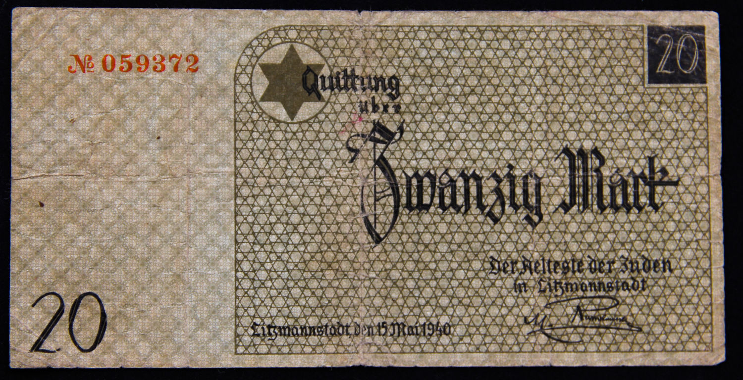 Poland - 20 mark - 1940 - ghetto Lodz - with water mark. - 1 0