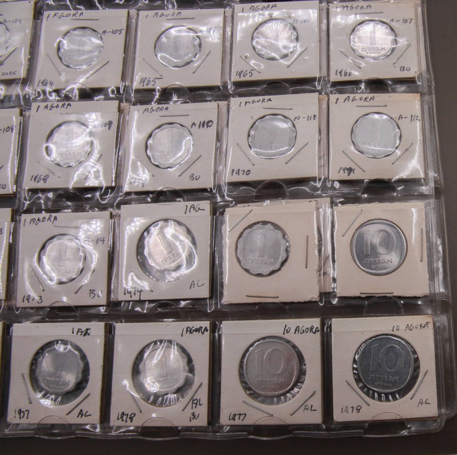 Isreal - Coins Album of the Lira and the Old Shekel Period - XF-UNC - 1 5