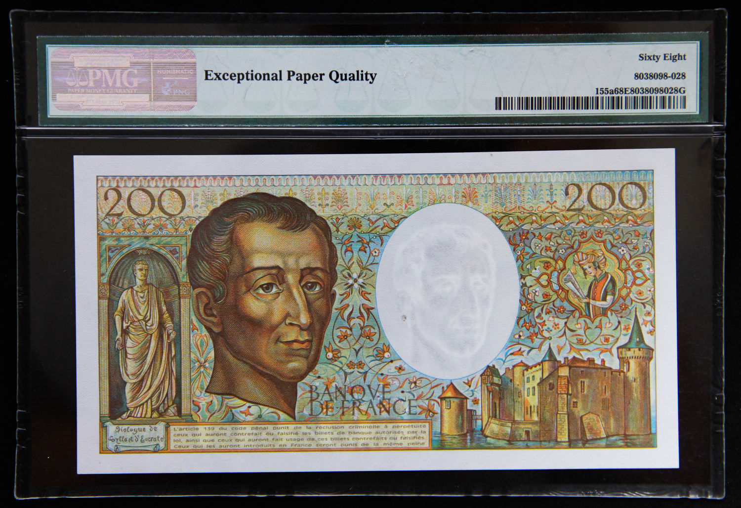France - 200 francs 1981-1986 - PMG 68 EPQ. - 1 1