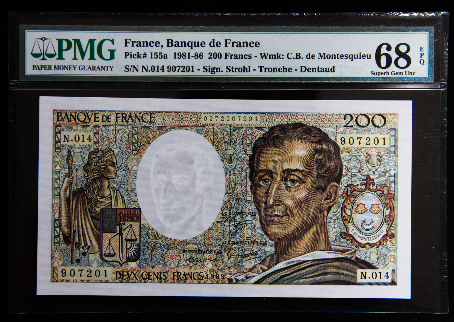 France - 200 francs 1981-1986 - PMG 68 EPQ. - 1 0