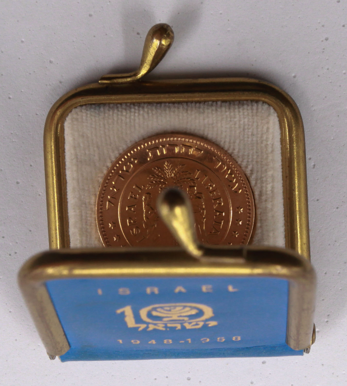 Israel - Gold medal made in honor of Israel's 10th anniversary - "Galata Judah" - 1958 - 1 5