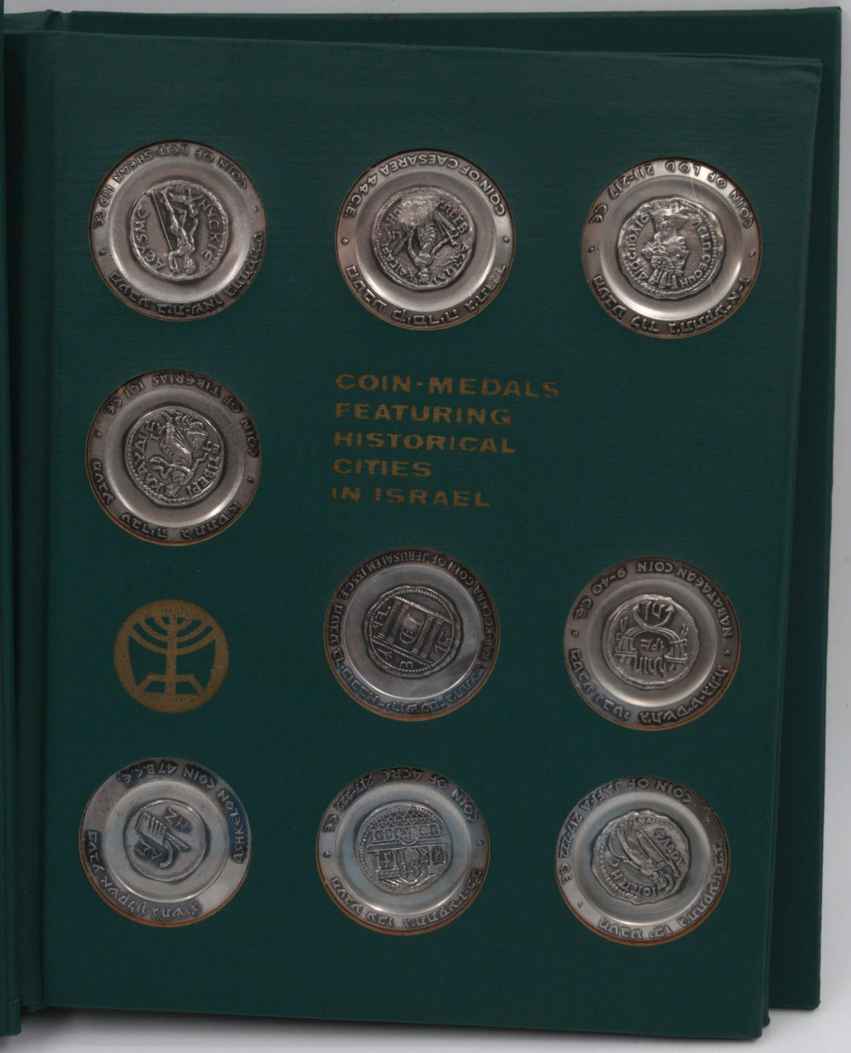Israel - Coin-Medals Featuring Historical Cities Set of 9-Silver & 9-Bronze Album - 1965 - 1 1