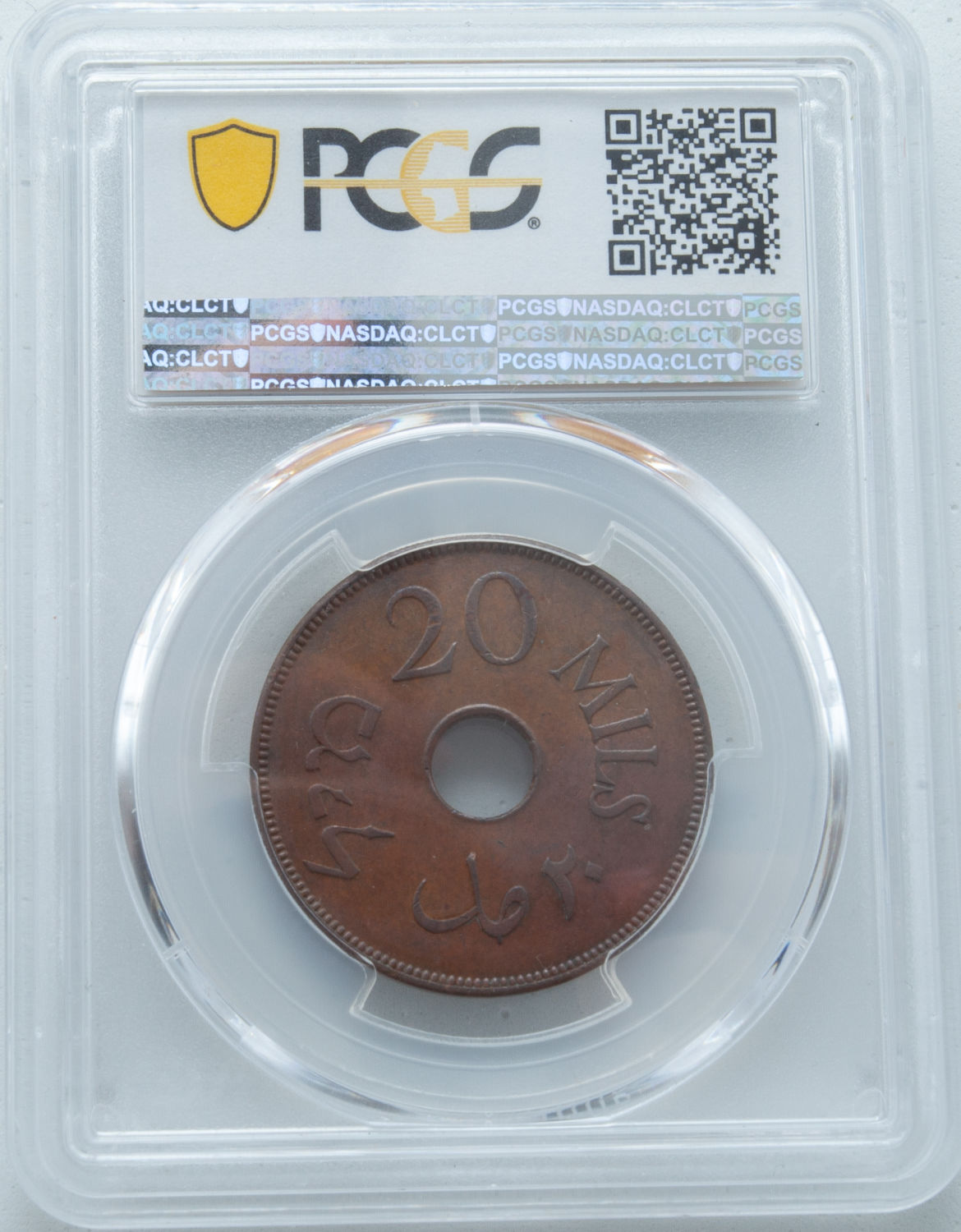 Palestine - 20 Mils 1944 - PCGS 63 BN - UNC - 1 3