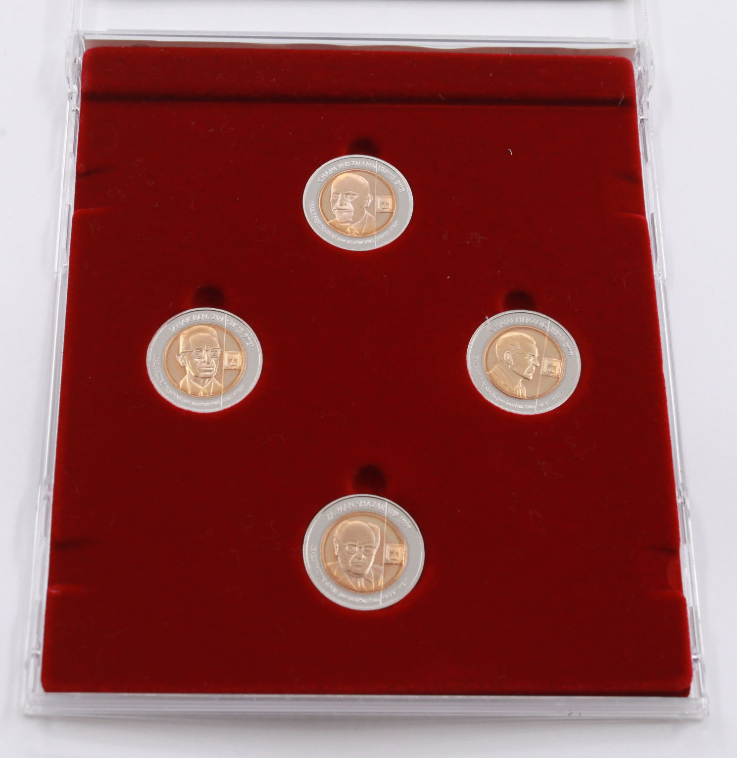Israel - Set of Bimetallic Medals, Presidents of Israel, 1998 - 1 0