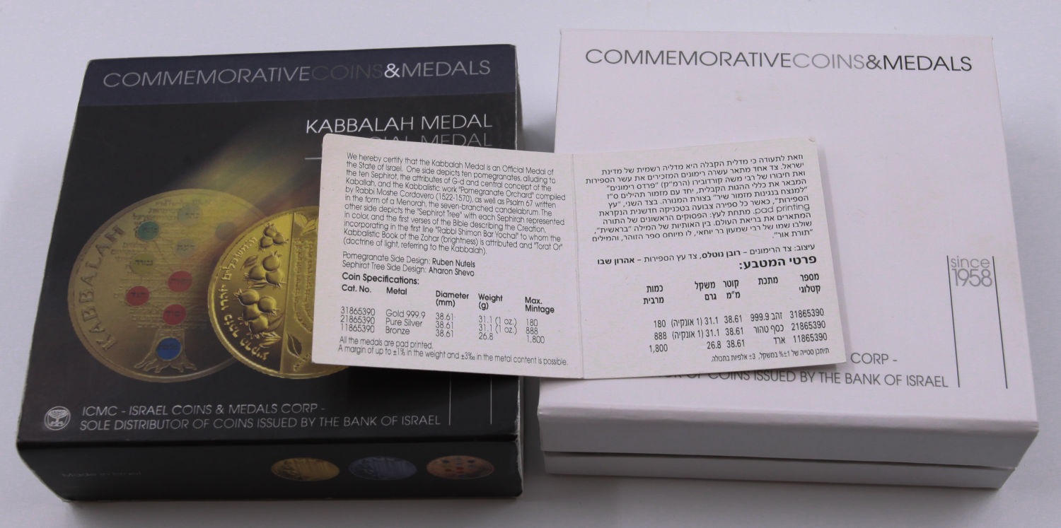 Medal - Wisdom of Kabbalah - Rabbi Moshe Cordoviro (The Ramak) - 1 3