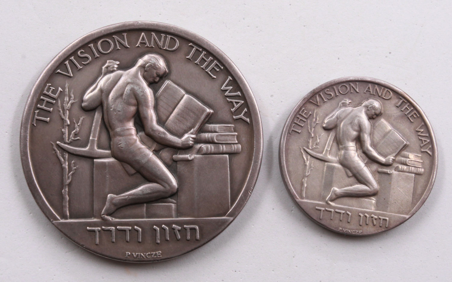 Israel - a pair of David Ben Gurion medals, vision and way - 1 1