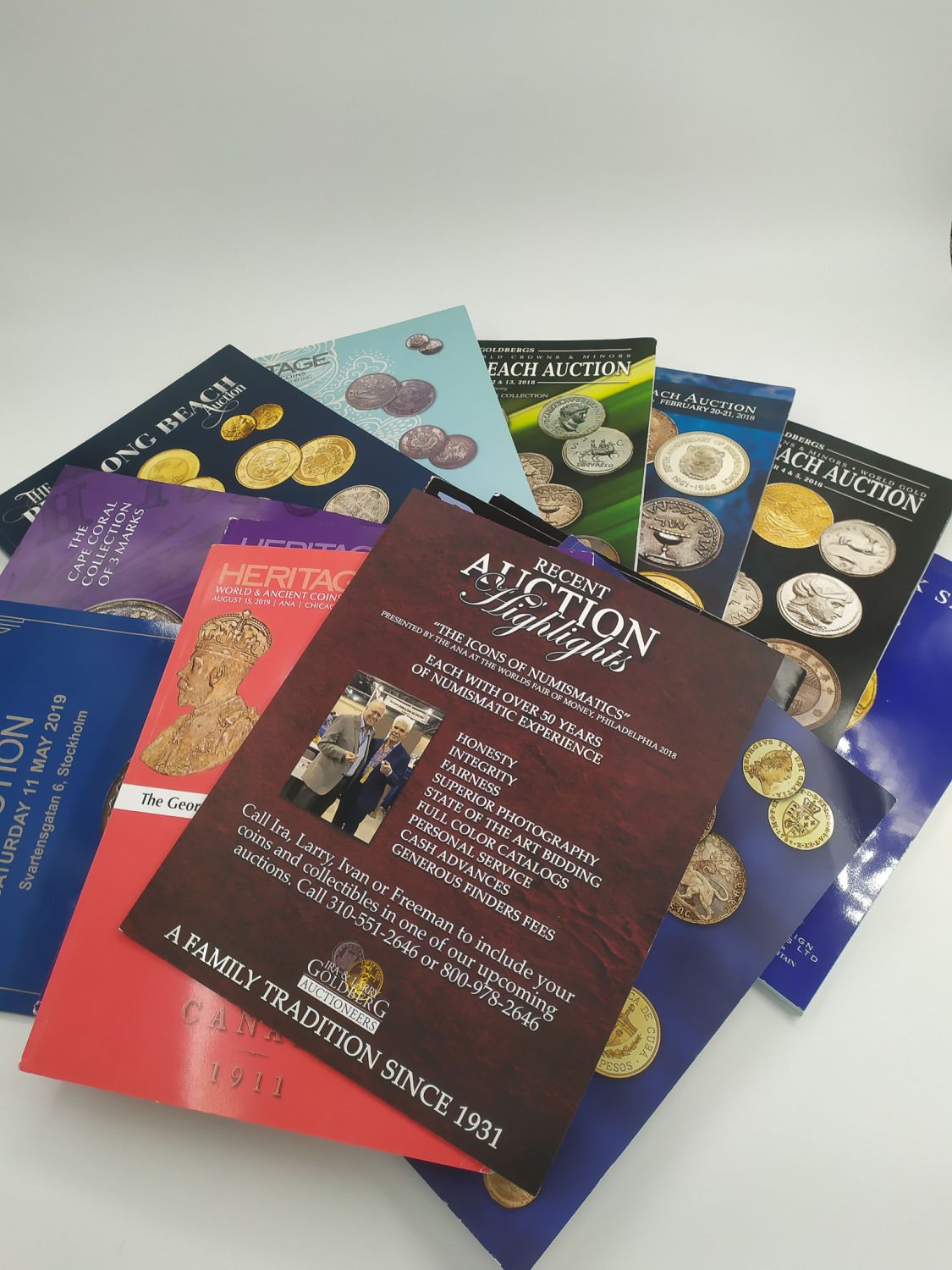 12 Coins world cataloges of auction houses from all over the world - 1 3