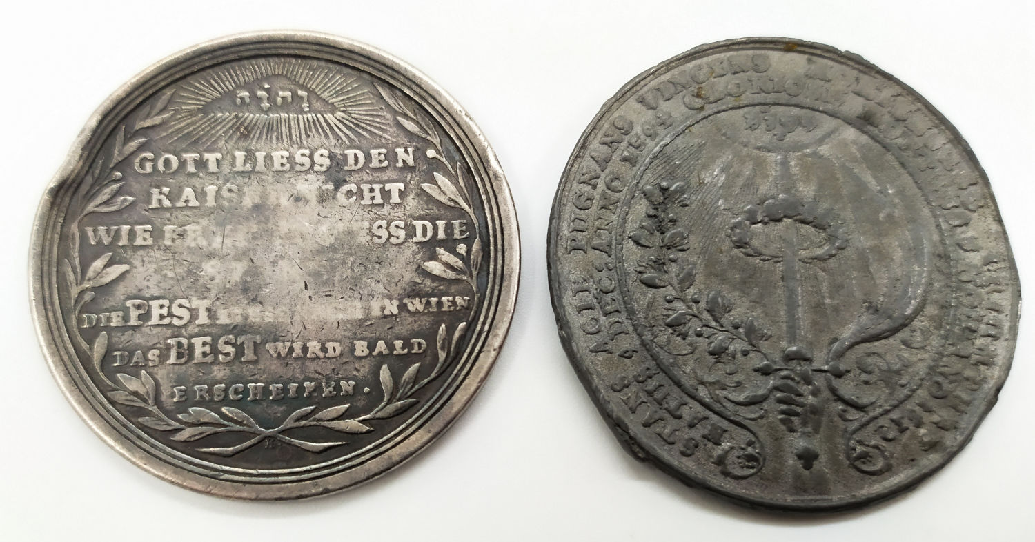 2 European medals with god name - 1 1