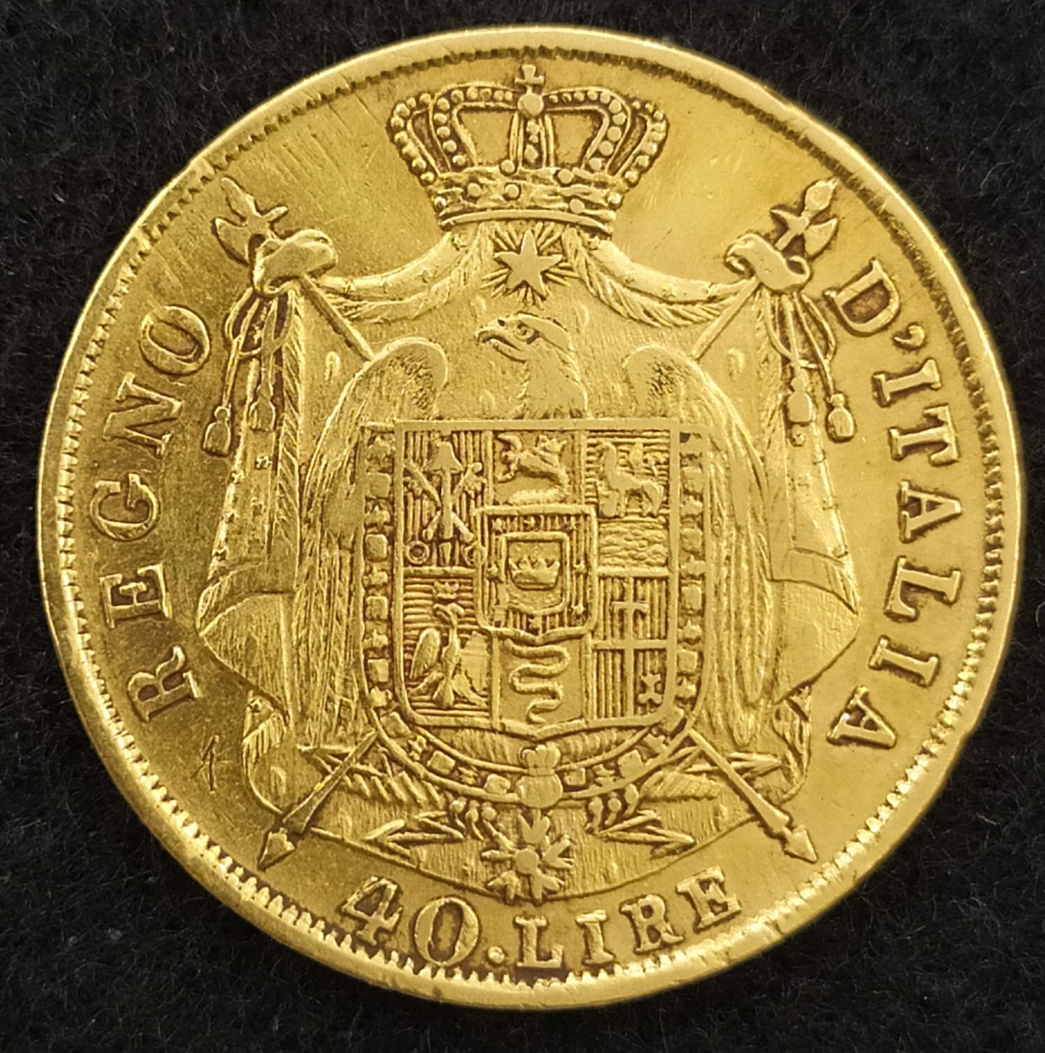 Italy - 40 Lire 1814 - XF - gold 900, 12.84 g, 26 mm - 1 1