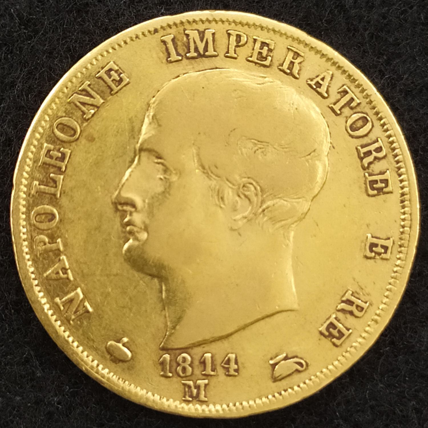 Italy - 40 Lire 1814 - XF - gold 900, 12.84 g, 26 mm - 1 0