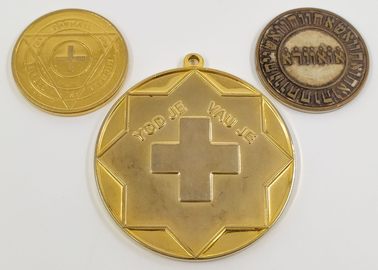 Lot of three kabalistic medals - 1 1