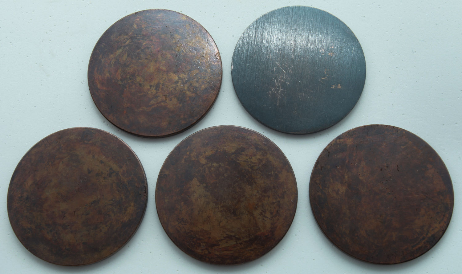Judaica / Zionism - 5 Large medals of cities - Haifa, Nazareth Illit, Kiryat Ono, Afula, Bat Yam - 1 1