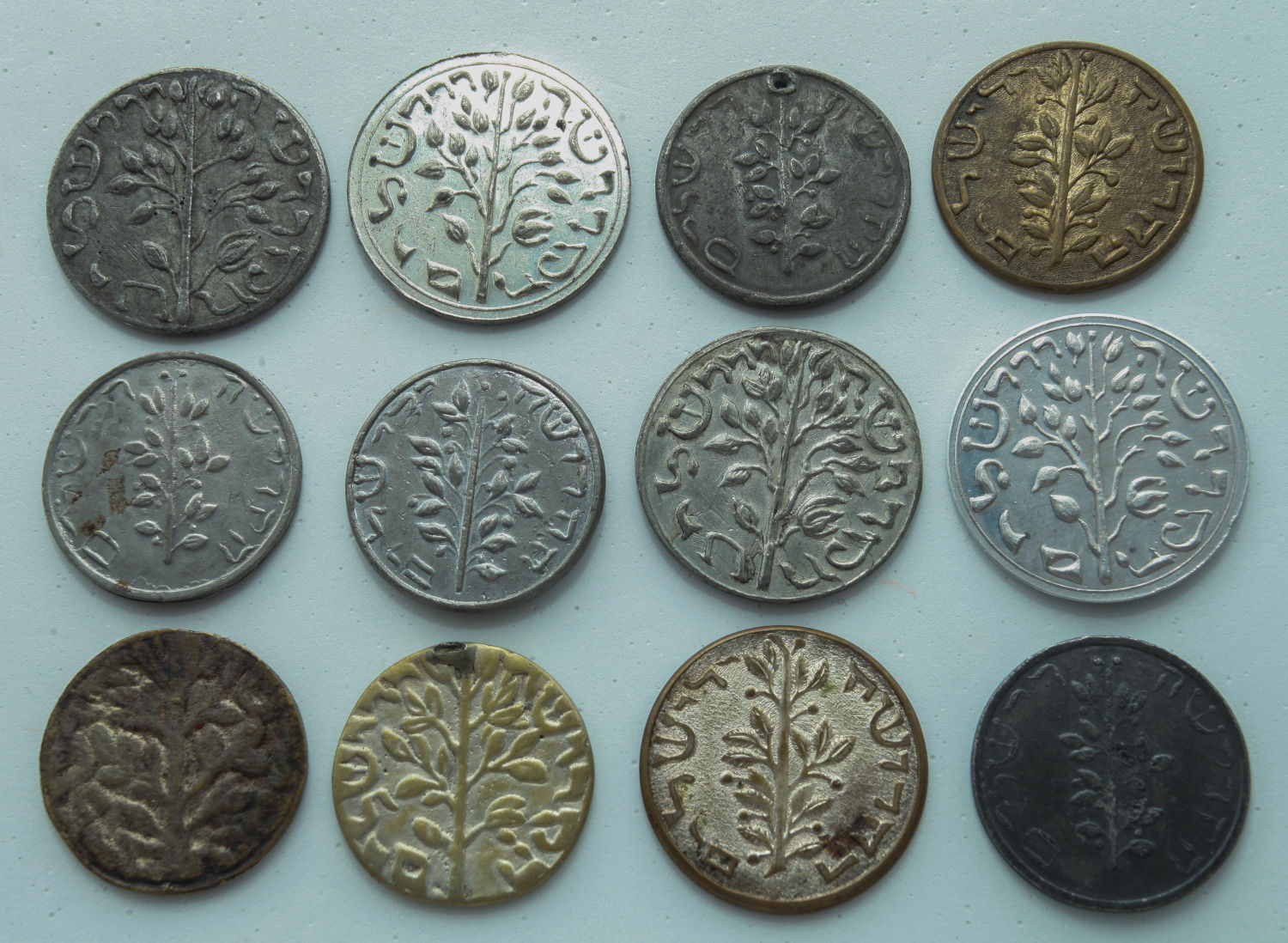 Judaica - Collection of 12 Shekel Gerlitz medals - Lot 2 - 1 1
