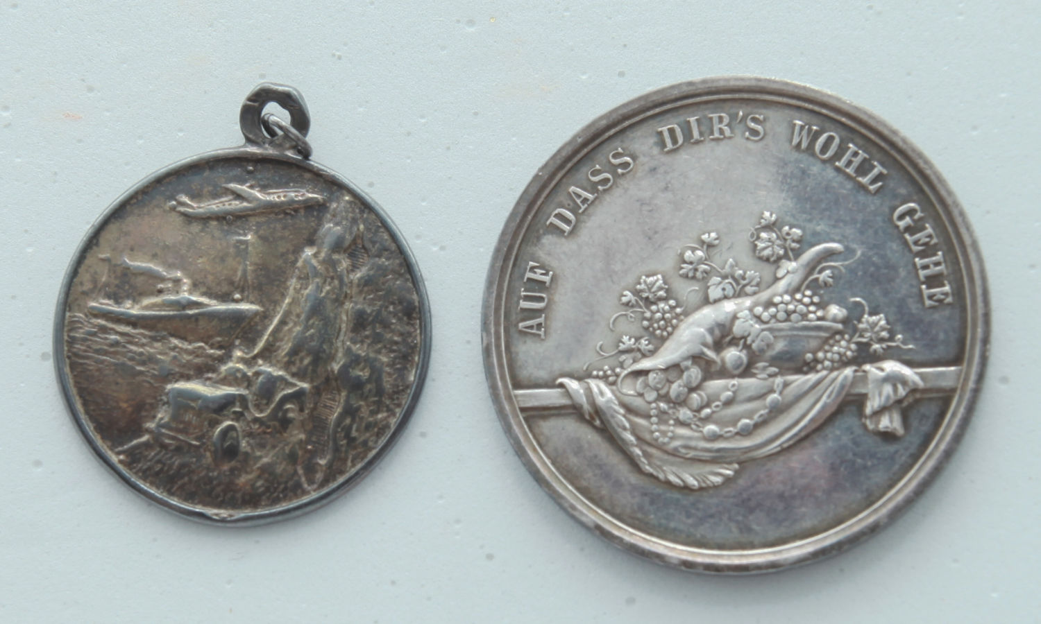 Judaica - Pendant and medal made of silver - 1 0