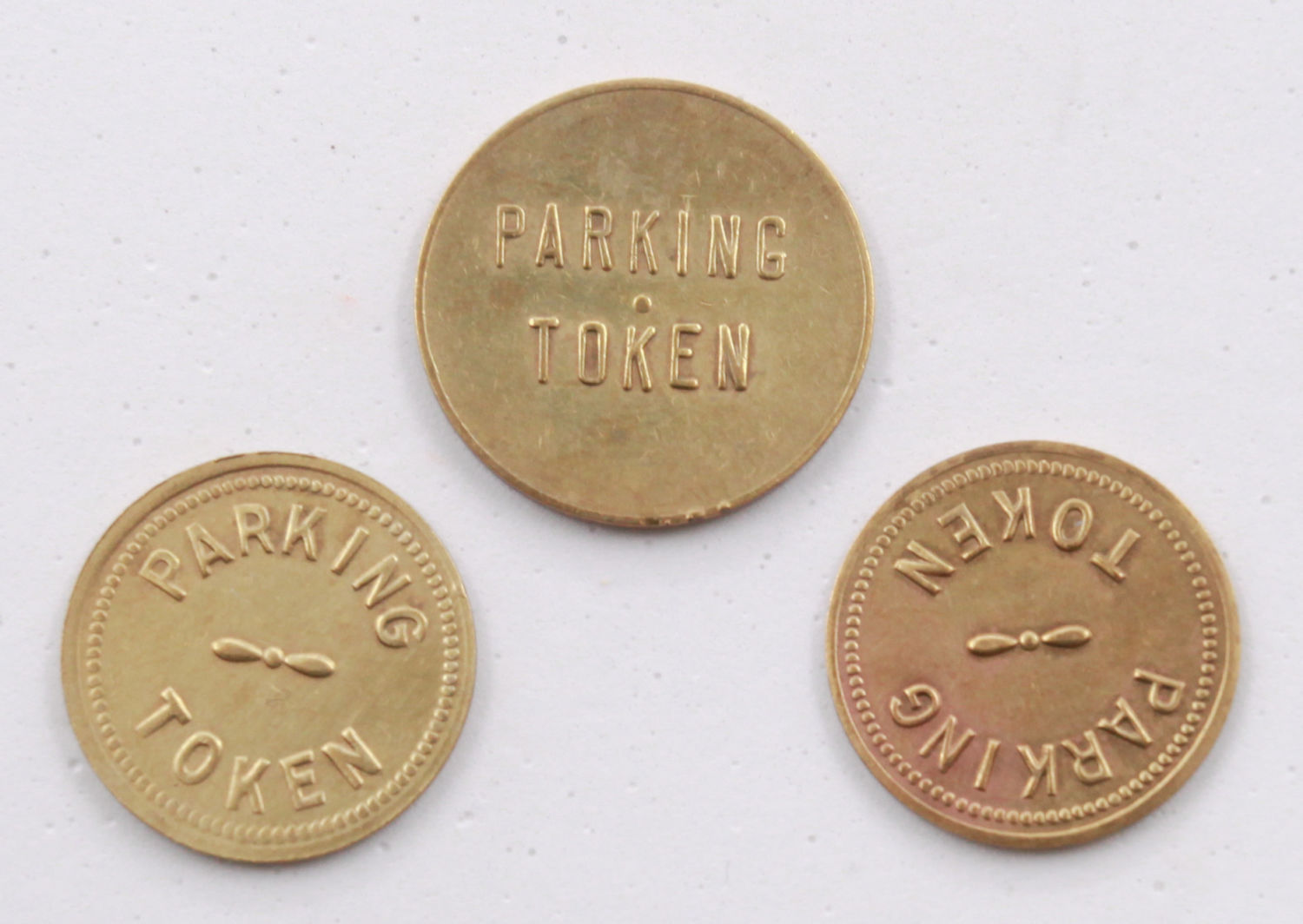 Judaica - 3 different American-Jewish community complex parking tokens - 1 1