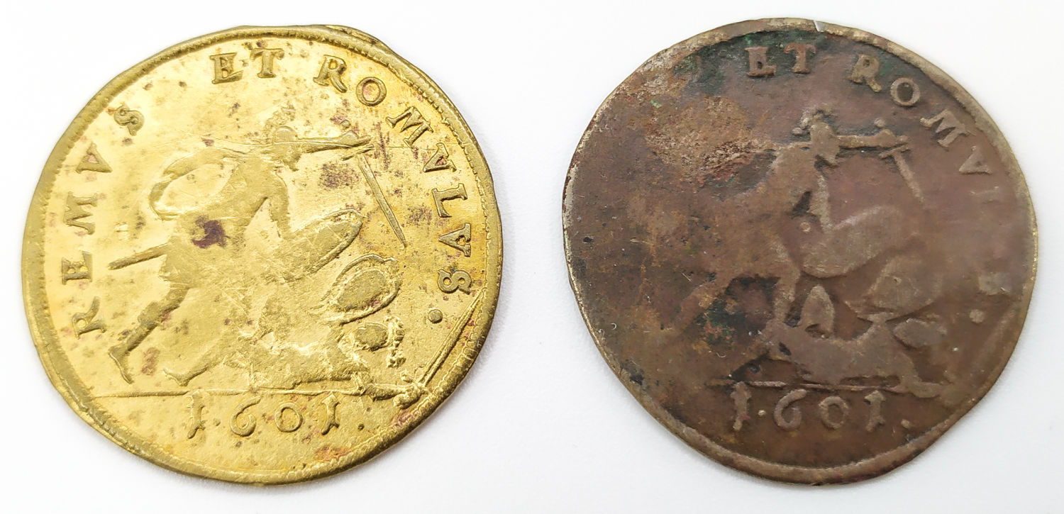 2 tokens - Crown King David - Germany, 1601 - 1 1