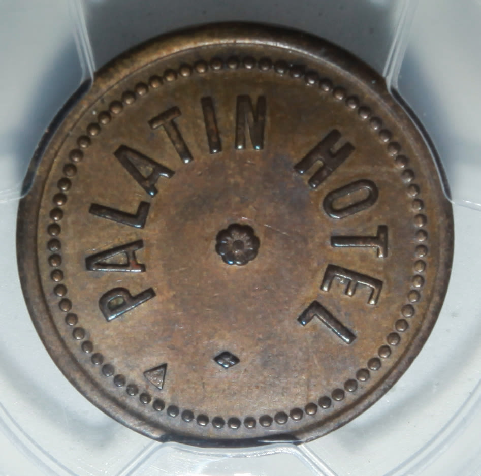 Palestine - 5 Piaster 1930' - Palatin Hotel - PCGS AU 58 - 1 1