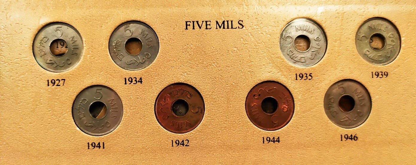 Palestine - Full 59 Coins set of British Mandath - 1 4