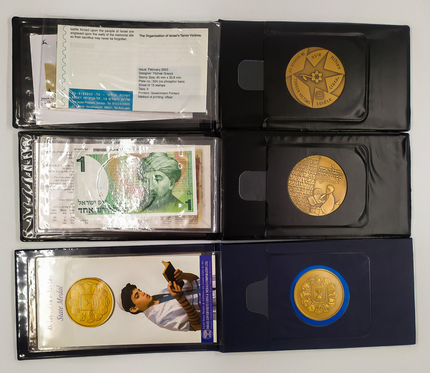 Collection of 7 sets of medals - high quality and informative folders of the government company - 1 2