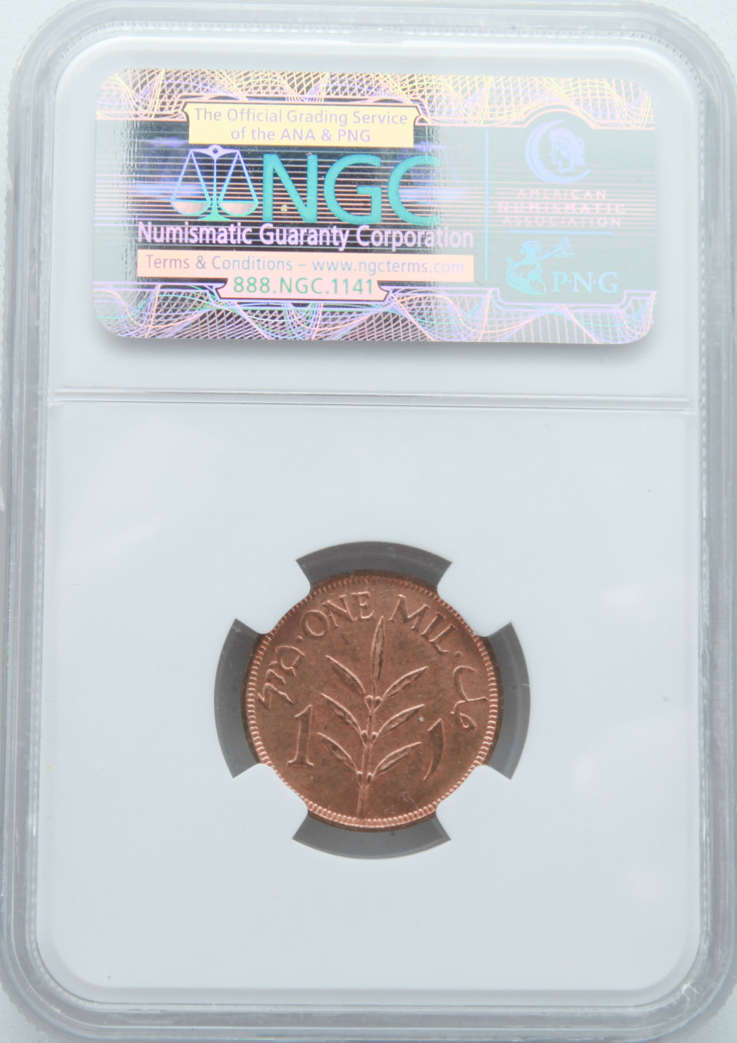 Palestine - 1 Mil 1944 - NGC 64 RD - UNC - 1 3