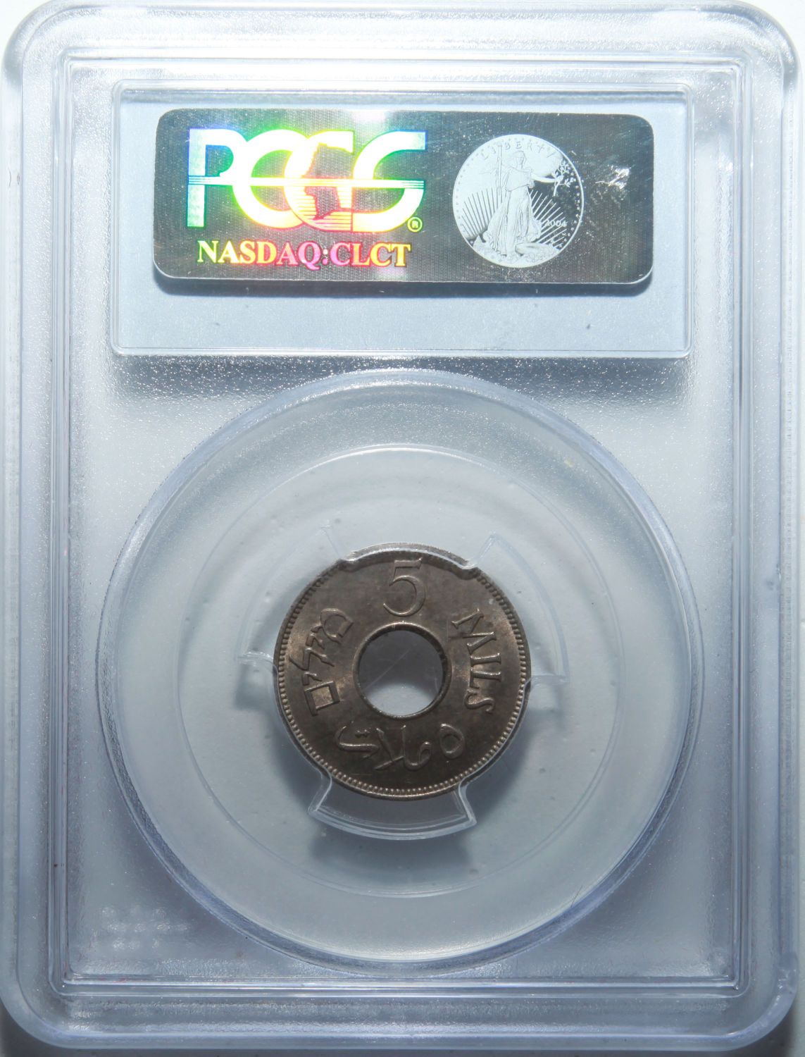 Palestine - 5 Mils 1941 - PCGS 64 - UNC - 1 3