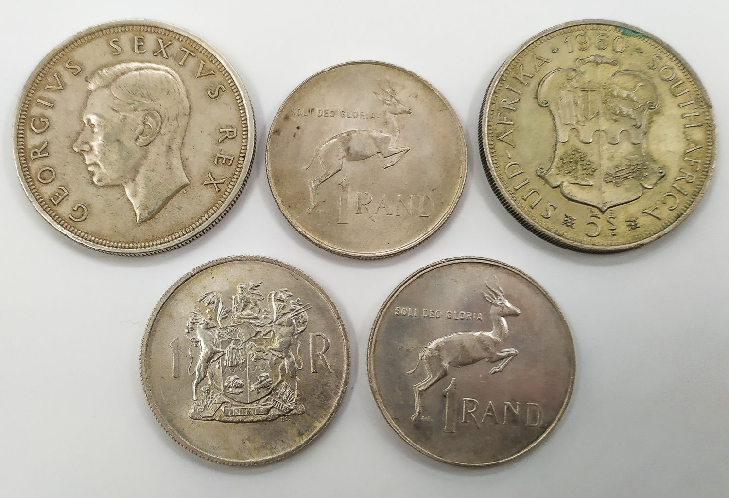 South Africa - Lot of 5 silver coins - 1 1