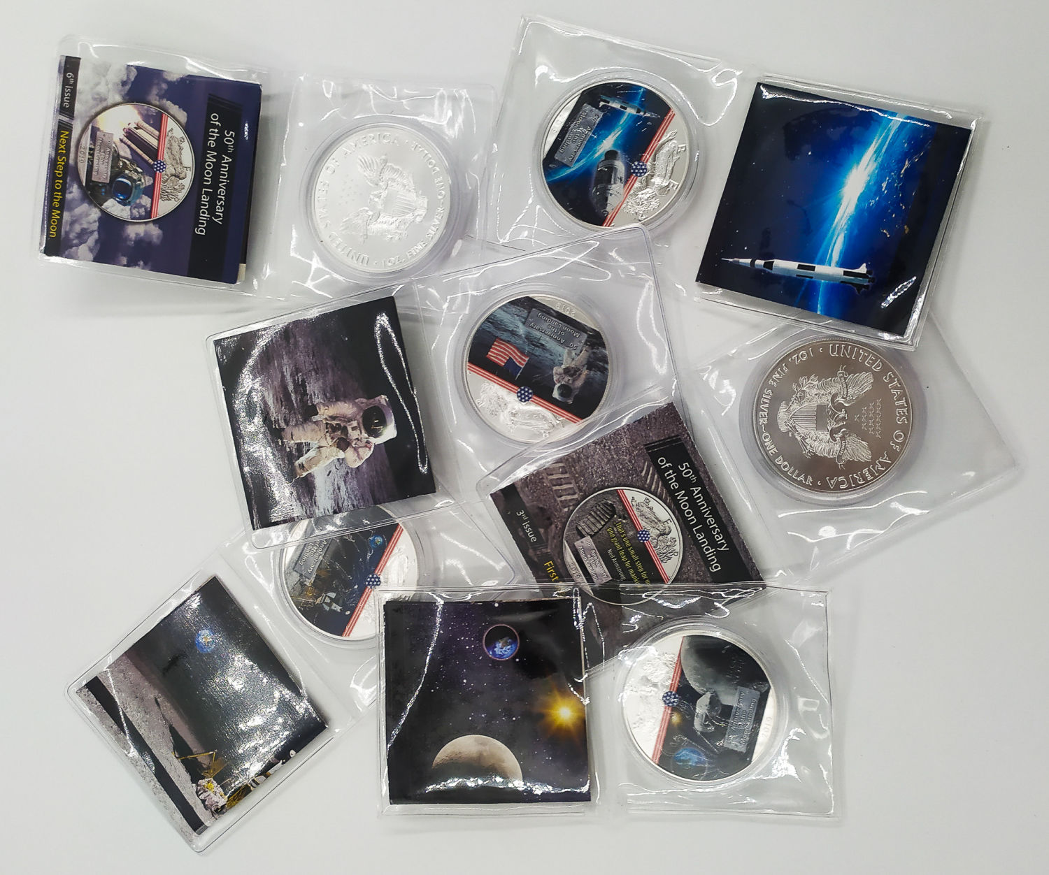 American Silver Eagle 2019 - 50 years Moon Landing - Apolo 11 - complete Issue - 1 0