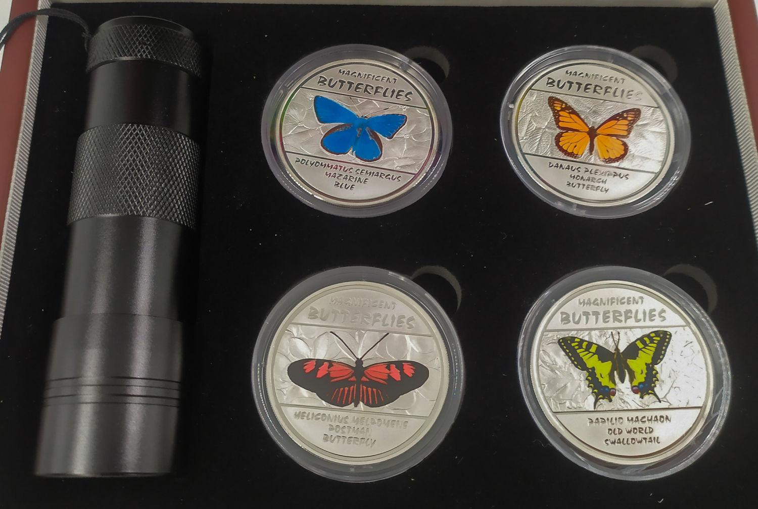 Congo - Brazzaville - 30 Francs 2014 (x4) "Magnificent Butterflies" - Coloured & UV - 4x 20g - Pure Silver - 1 1