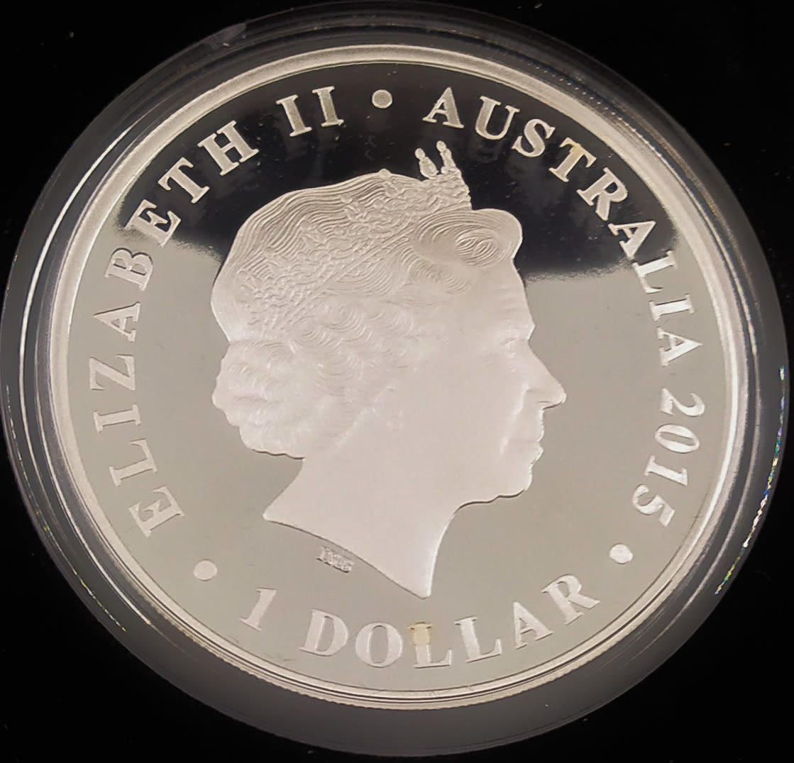 Australia - 2015, set of 2 coins $ 1 pure silver dinosaurs. - 1 4