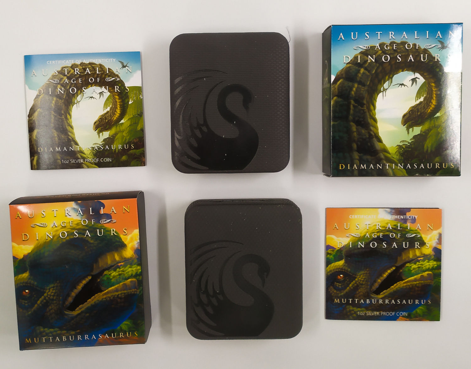 Australia - 2015, set of 2 coins $ 1 pure silver dinosaurs. - 1 0