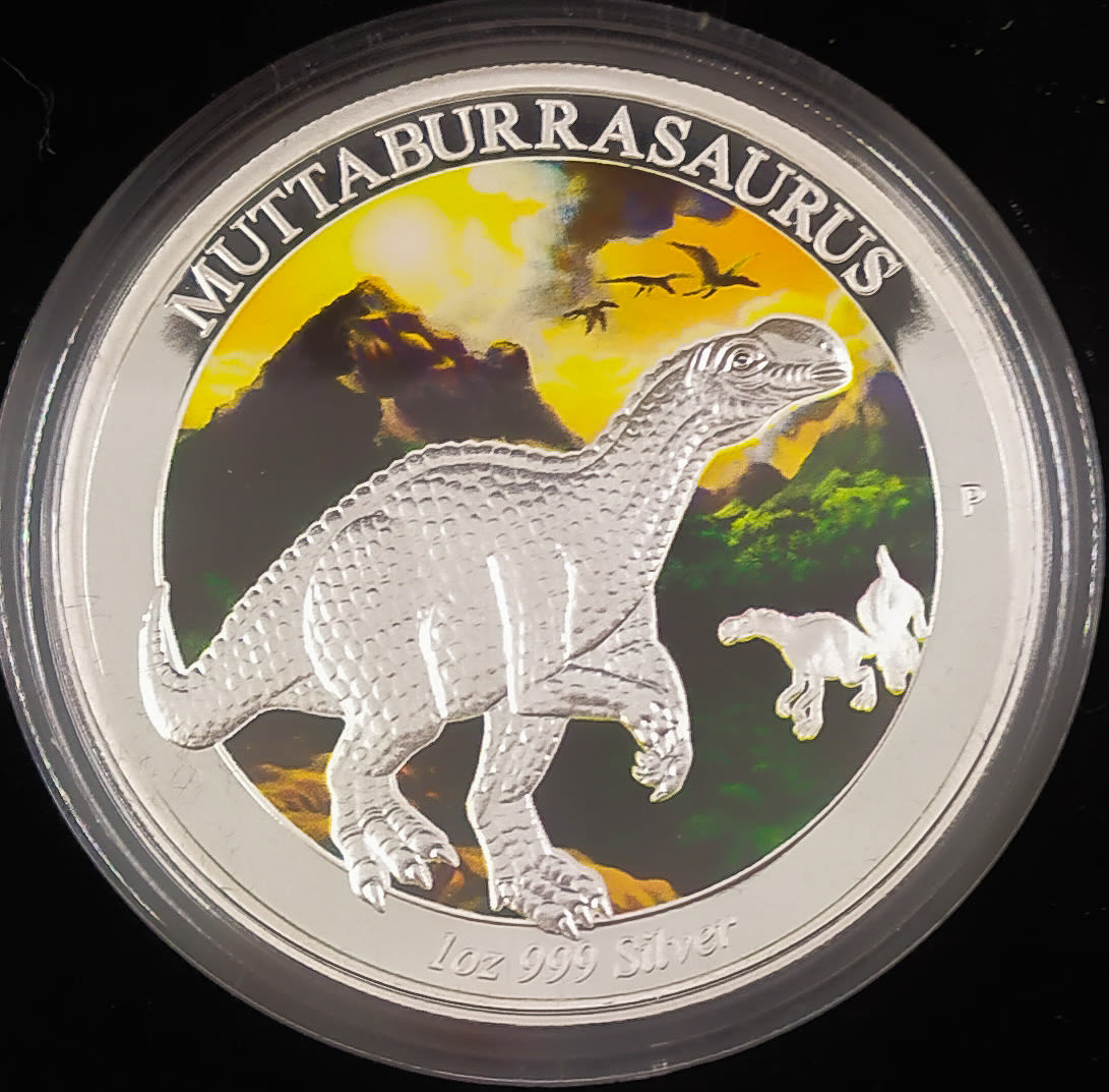 Australia - 2015, set of 2 coins $ 1 pure silver dinosaurs. - 1 6
