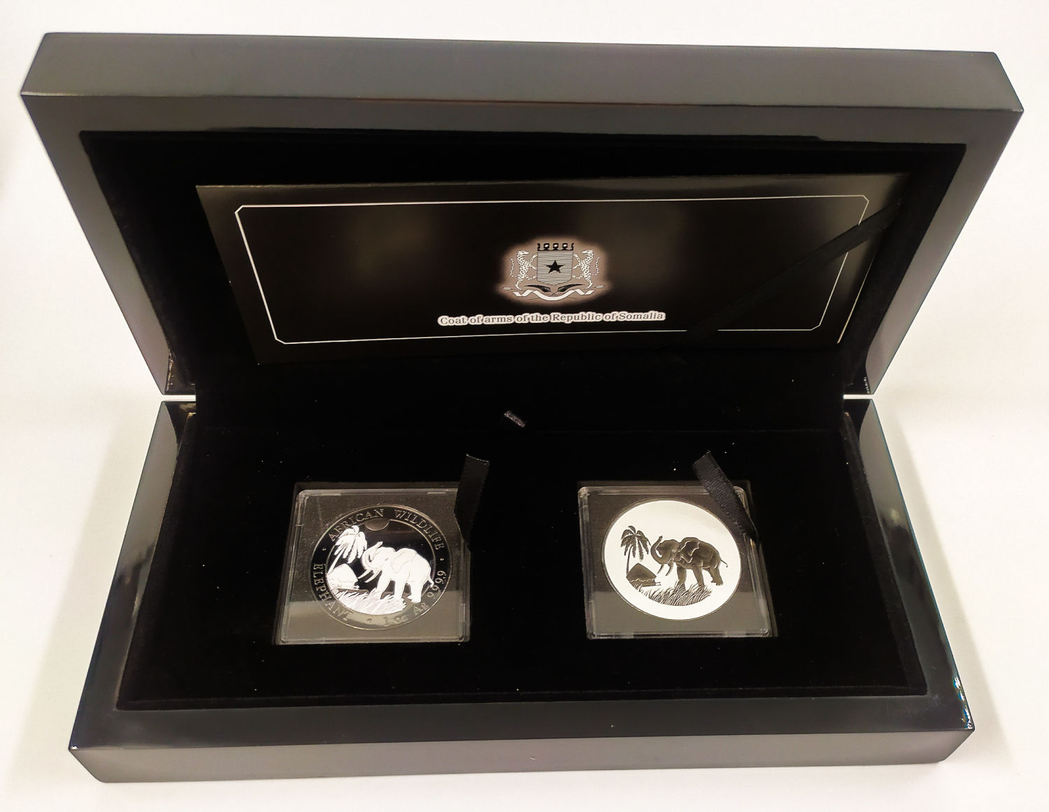 Somalia - 2 x 100 Shilling 2017 Somalia Black & White Ruthenium Edition - 2 x 1 Oz - Silver - 1 1