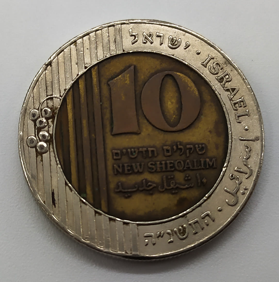 Israel - 10 Sheqalim 1995 - Dark token - 1 0