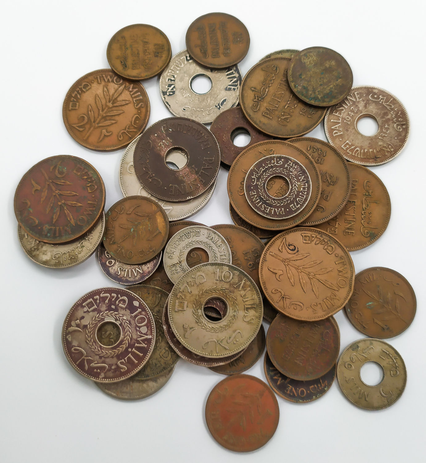 Palestine - Lot of 41 Mil coins in diffrent values - 1 0