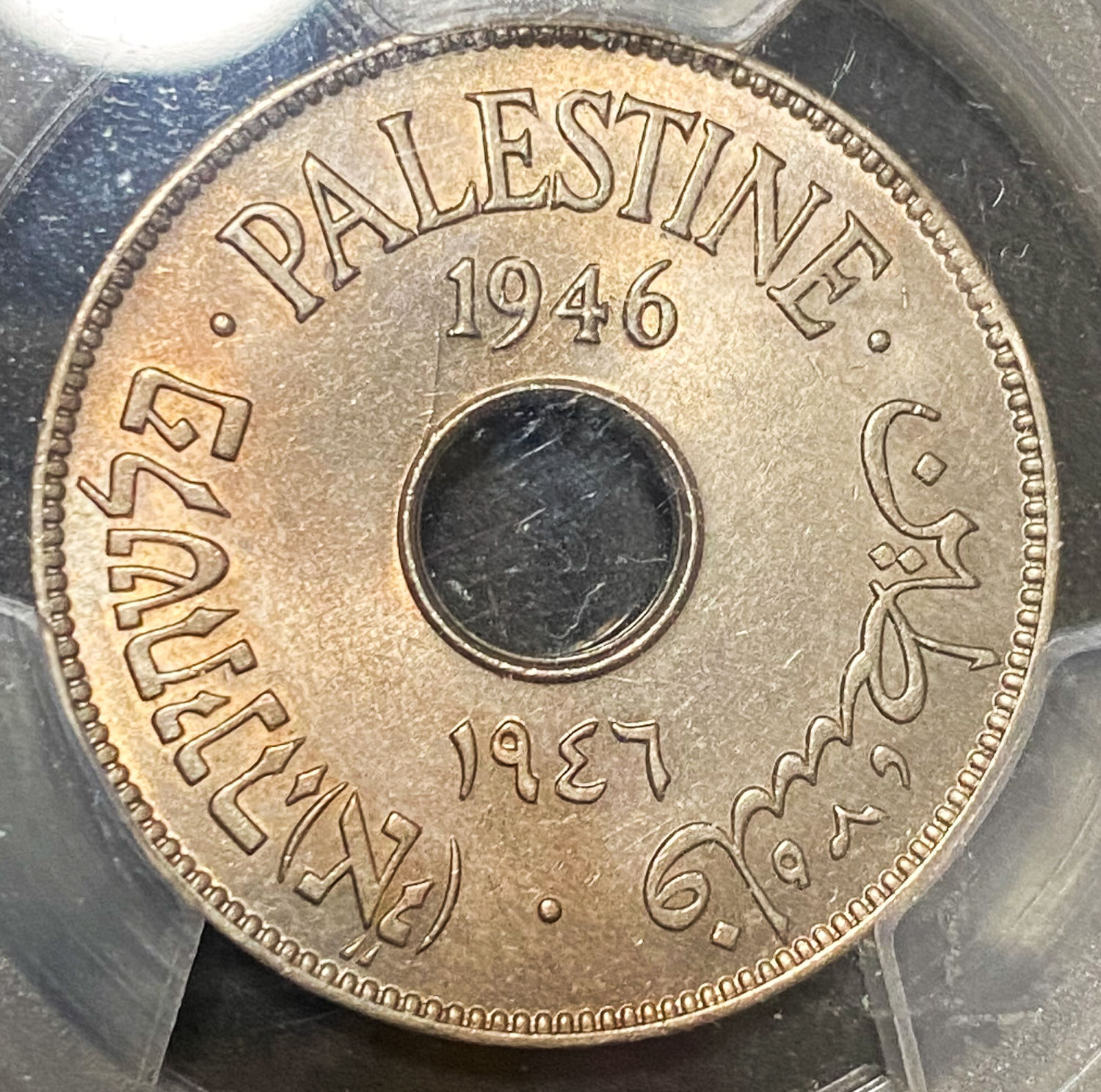 Plaestine - Lot of 5 diffrent graded MS coins of 10 Mils - Diffrent years - 1 1
