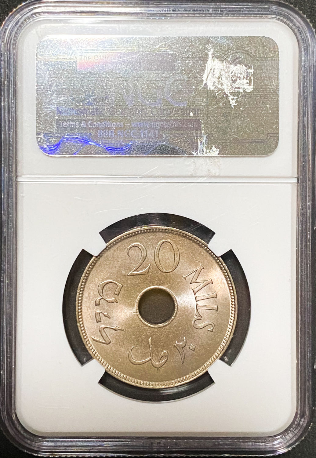 Palestine - 20 Mils 1927 - NGC MS 66 - 1 3